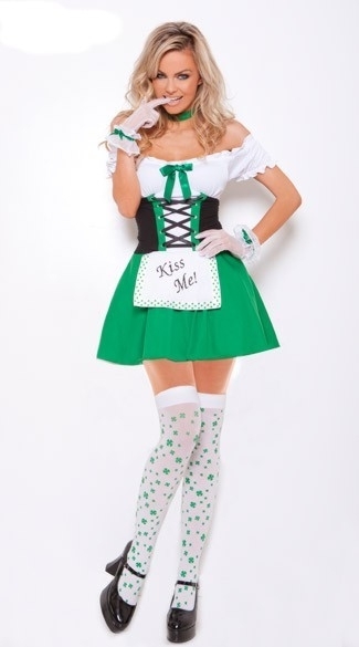 Light Up Kiss Me Irish Woman Costume